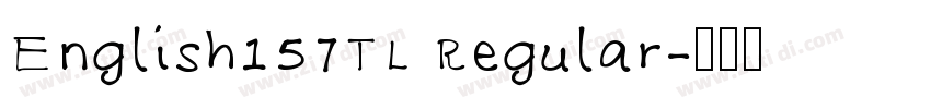English157TL Regular字体转换